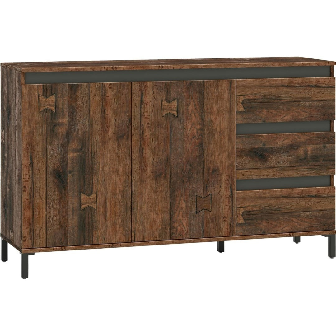 Sideboard in Eichenbraun mit beschichteten Flaechen