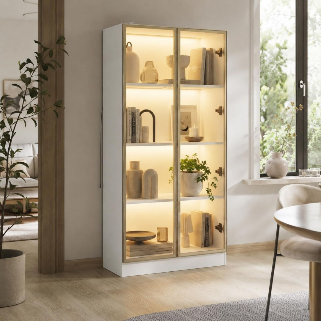 LED Beleuchtung an der Vitrine