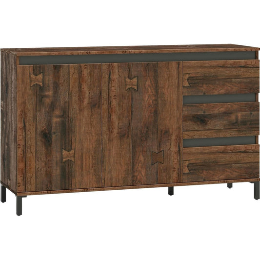 Sideboard in Eichenbraun mit beschichteten Flaechen