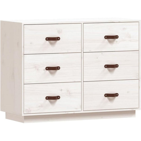 6 Schubladen an dem Sideboard aus Kiefernholz