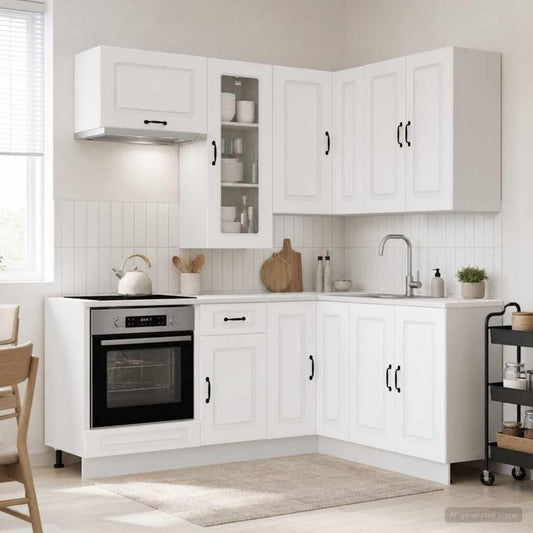 Wandschrank in Weiss mit Schubladen