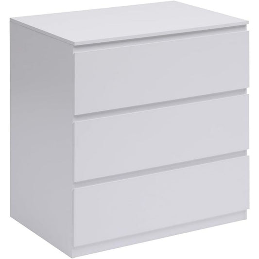 3 Schubladen und Schubladen an dem Sideboard in Weiss