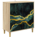 2 Tueren an dem Sideboard mit den Massen 69 x 33 x 75 cm