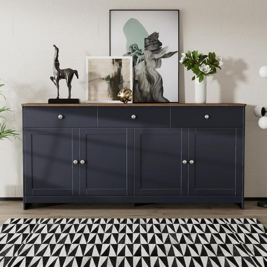 Sideboard mit 3 Schubladen, 4 Tueren und Schubladen