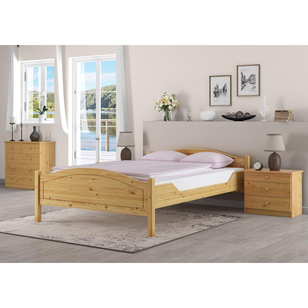 Bettgestell mit Holzoptik