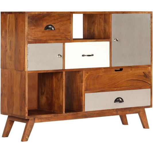 Holzoptik und 4 Schubladen an dem Sideboard